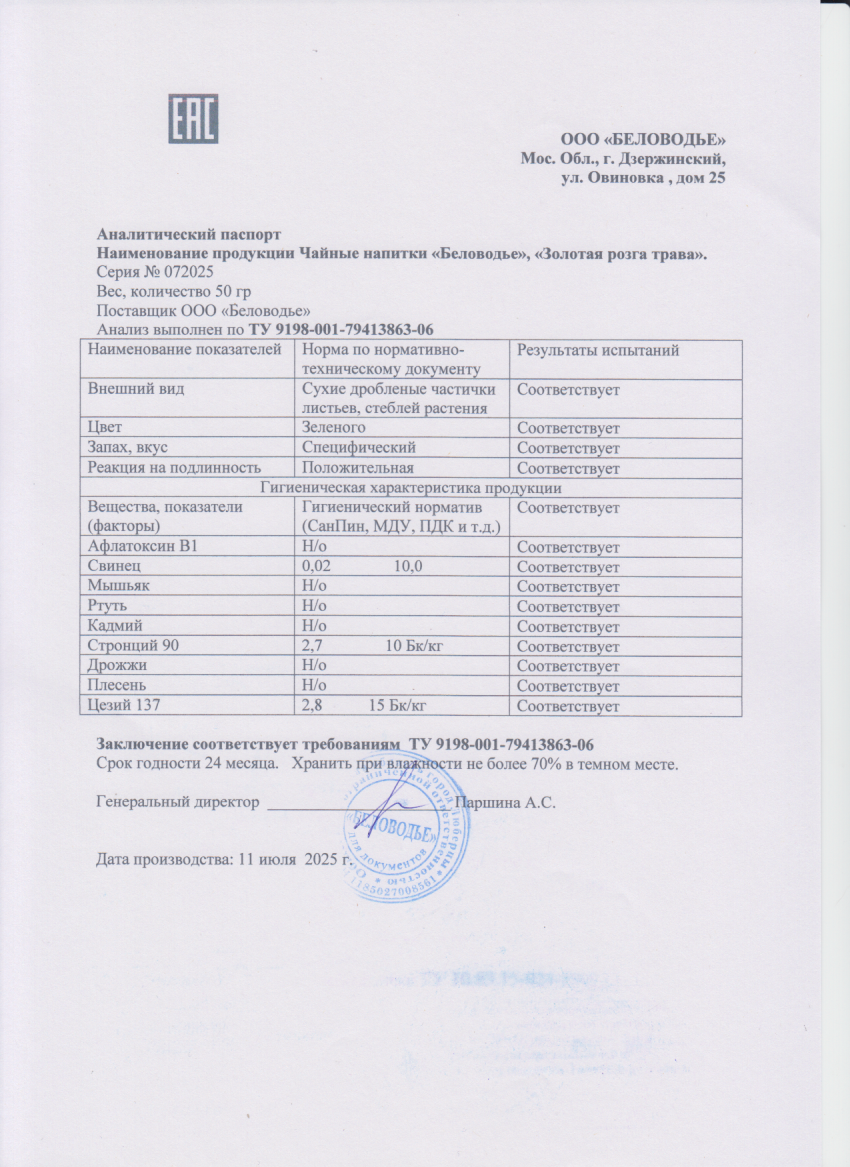 Паспорт №072025